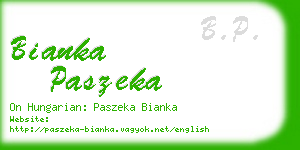 bianka paszeka business card